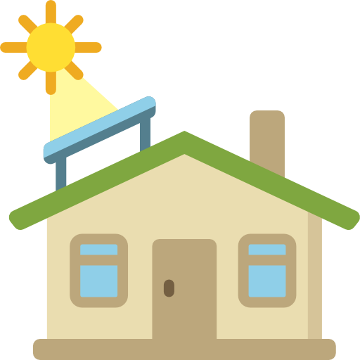 ilustración de casa solar